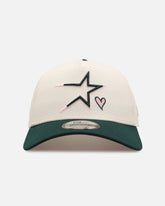 New Era Houston Astros 'Pink Satin Hearts Green' 9FORTY A-Frame Snapback Chrome/Dark Green