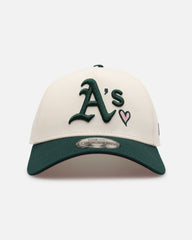 New Era Oakland Athletics 'Pink Satin Hearts Green' 9FORTY A-Frame Snapback Chrome/Dark Green