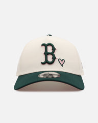 New Era Boston Red Sox 'Pink Satin Hearts Green' 9FORTY A-Frame Snapback Chrome/Dark Green