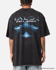 73Studio X Halo Halo 3 Vintage T-Shirt Black Acidwash