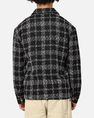 XXIII Boucle Tweed Zip Jacket Black/White