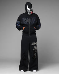 Loiter Marvel Venom Zip Through Hoodie Black