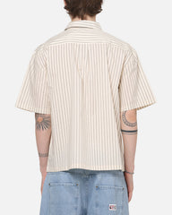 Carre Signature Rose Button Up Shirt Natural Pinstripe