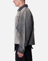 MNML Spray Denim Long Sleeve Shirt Washed Black