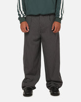 Carre Heritage Pleated Pants Black Pinstripe