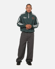Carre Heritage Pleated Pants Black Pinstripe