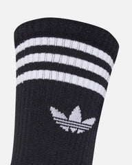 Adidas 3-Stripes Crew Socks 3 Pack Black/White