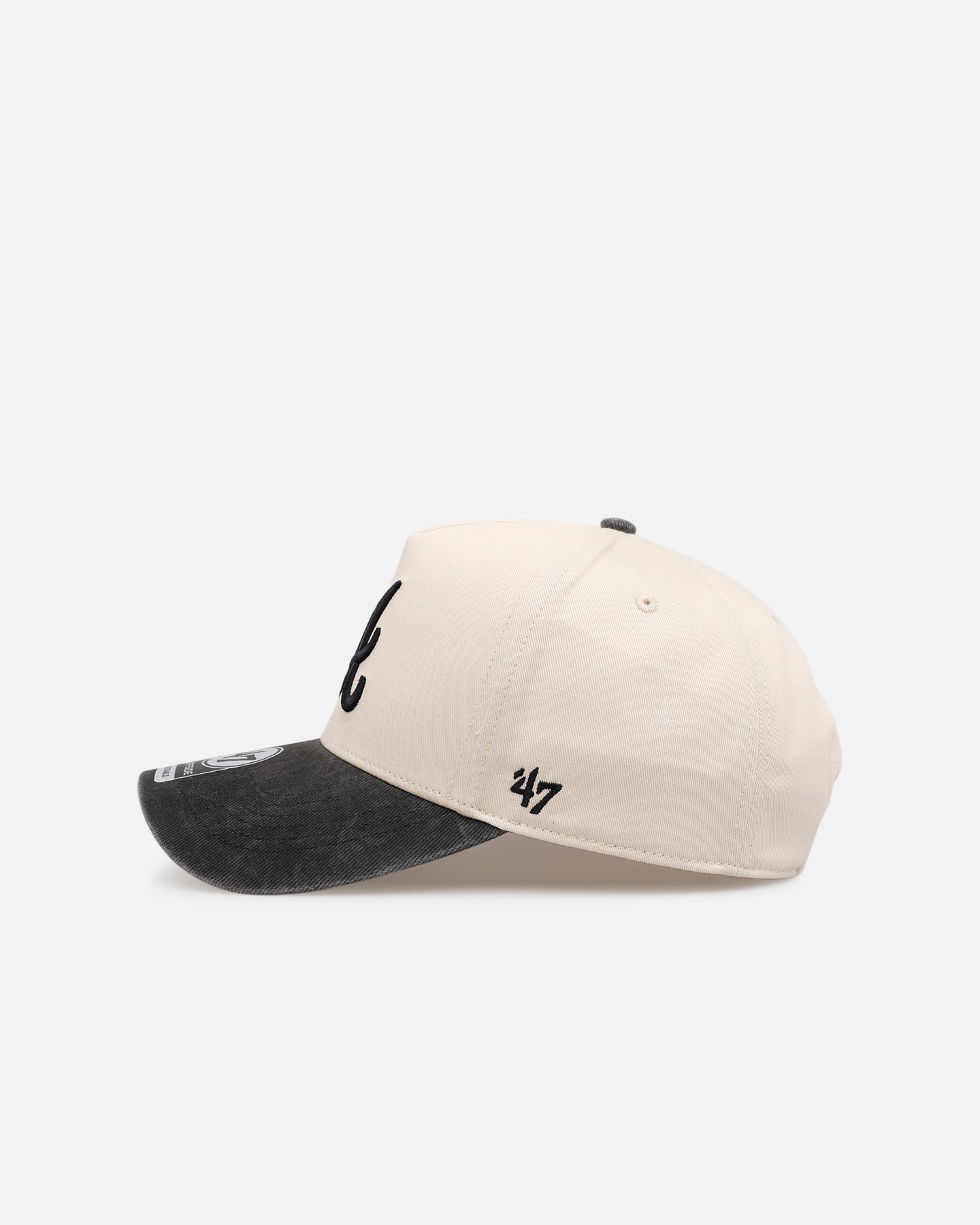 47 Brand Atlanta Braves 'Washed Black Visor' 47 Offside Snapback Natural