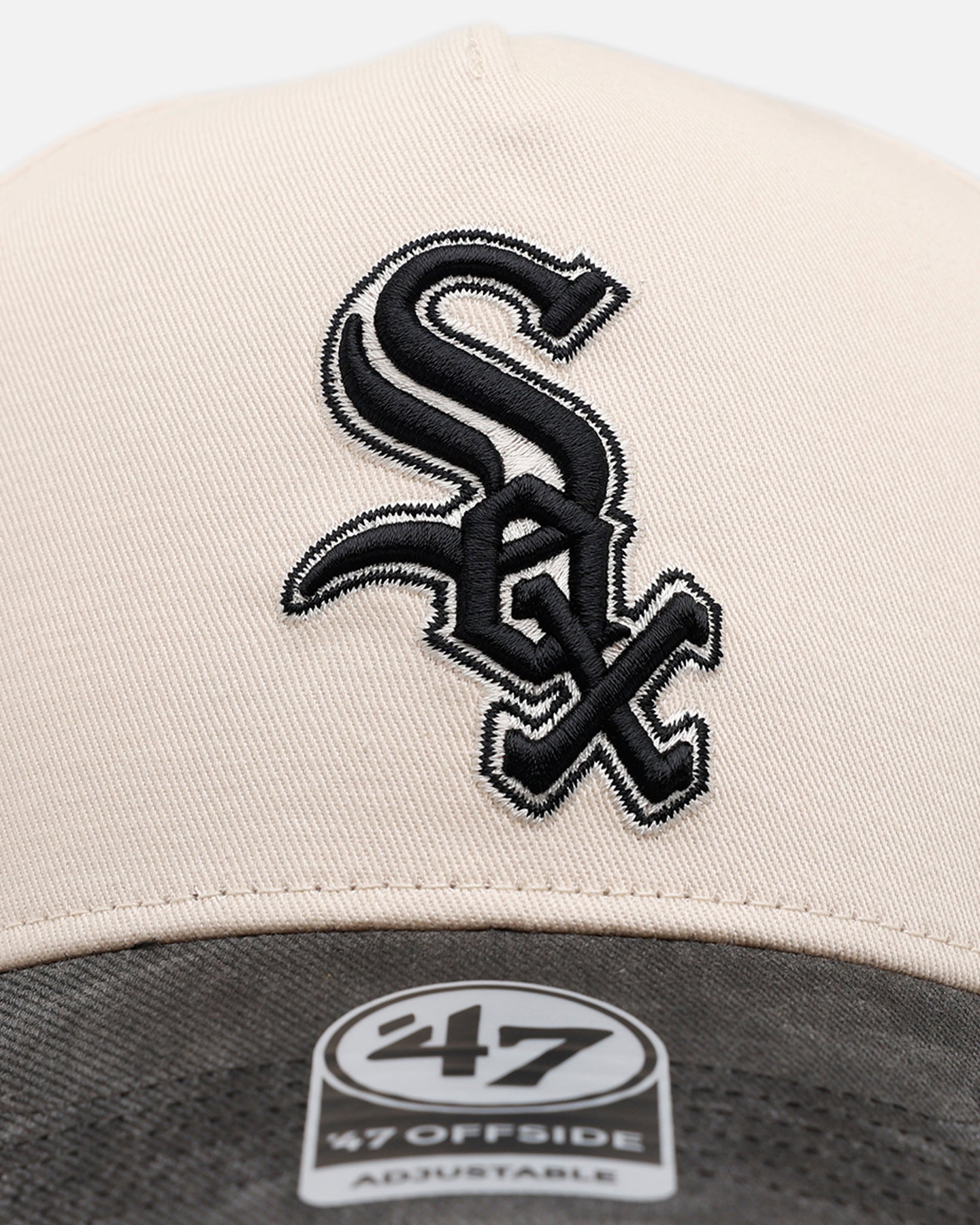 47 Brand Chicago White Sox 'Washed Black Visor' 47 Offside Snapback Natural
