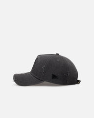 New Era Atlanta Braves 'Patent Leather' 9FORTY A-Frame Strapback Washed Black