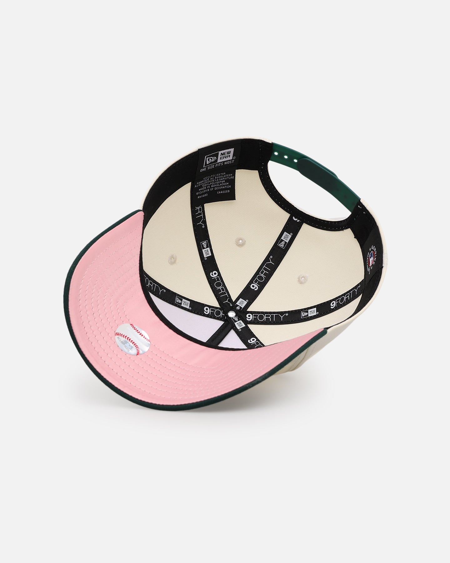 New Era Atlanta Braves 'Pink Satin Hearts Green' 9FORTY A-Frame Snapback Chrome/Dark Green