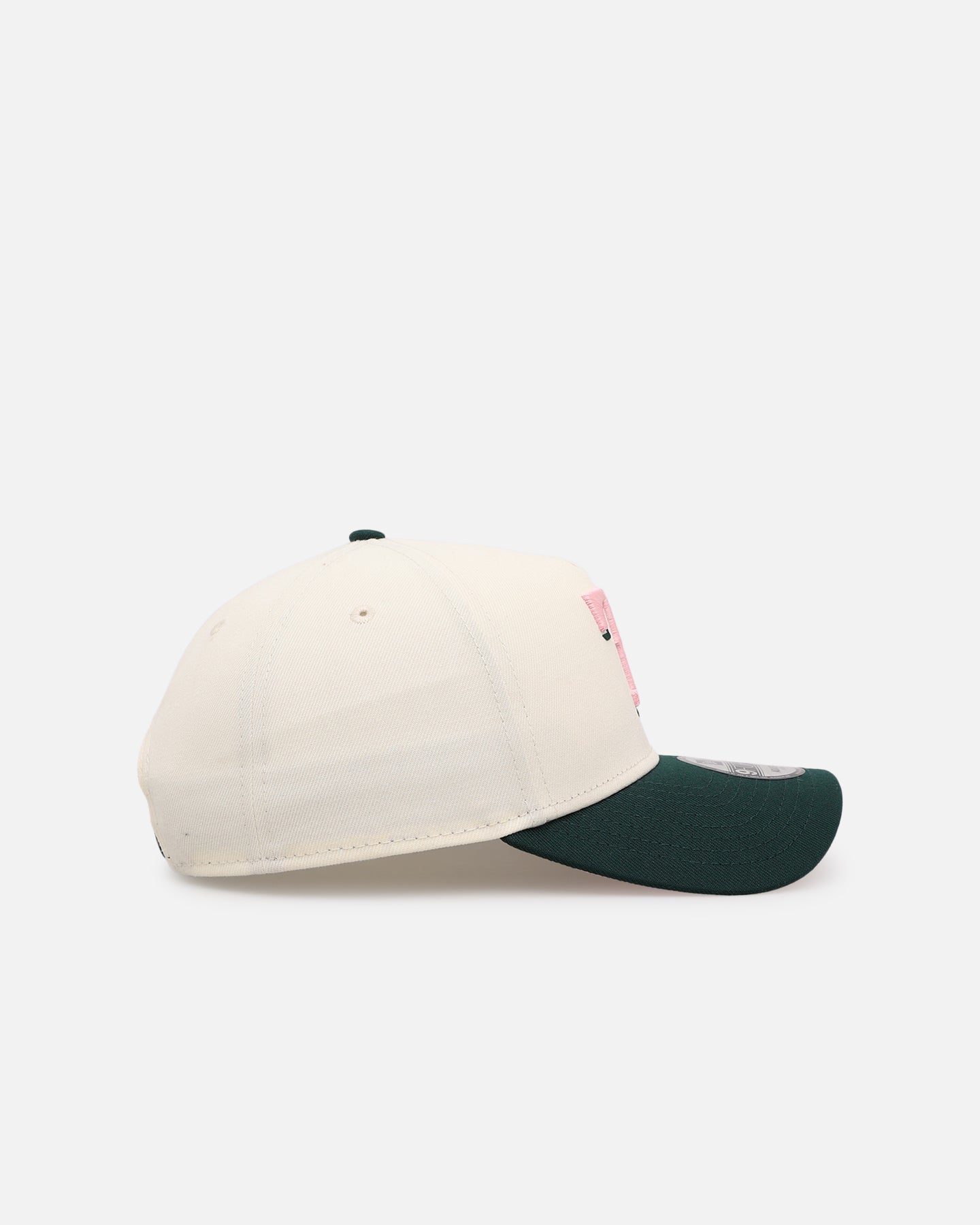 New Era Texas Rangers 'Pink Satin Hearts Green' 9FORTY A-Frame Snapback Chrome/Dark Green