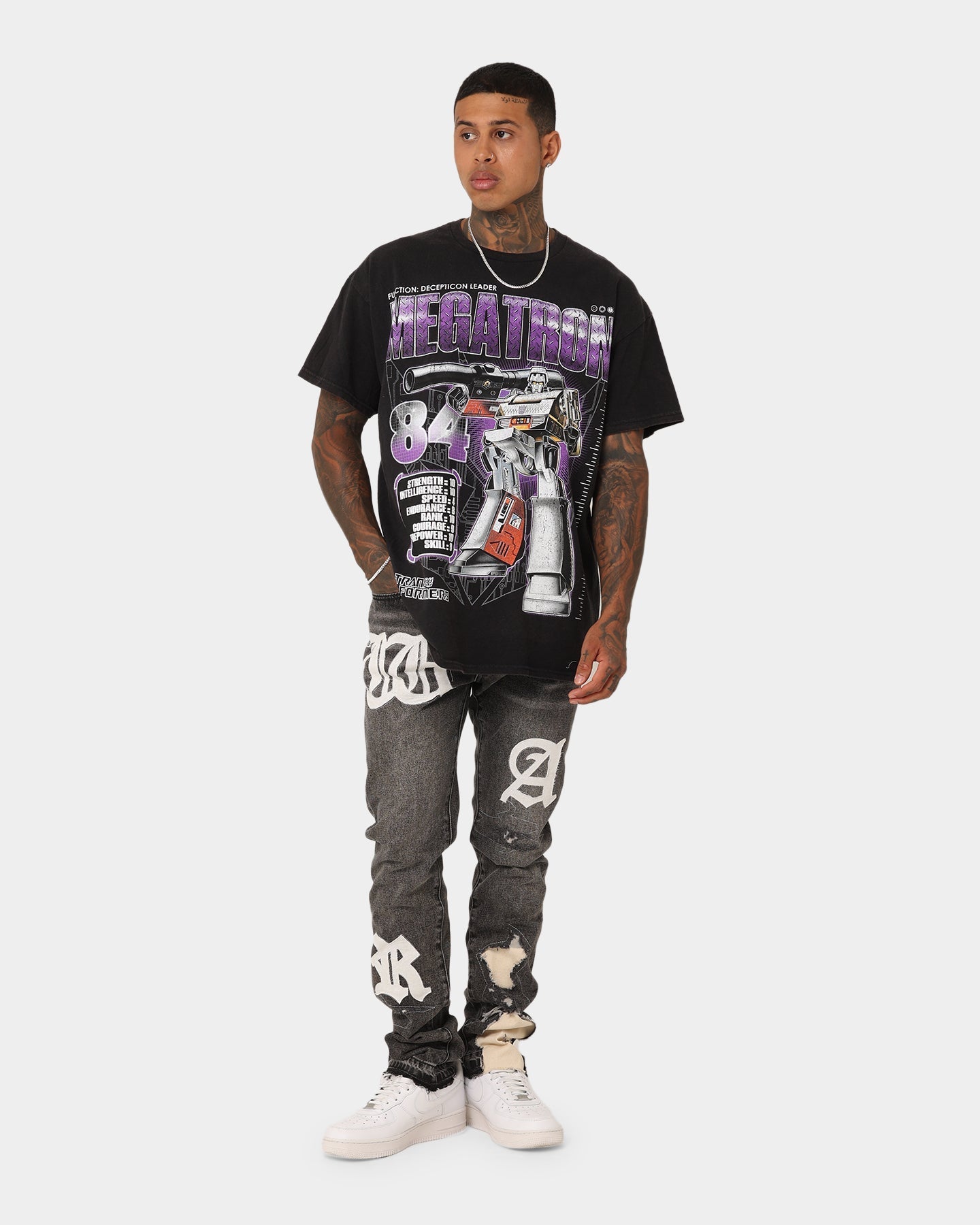 73Studio X Transformers Megatron Vintage T-Shirt Black Wash