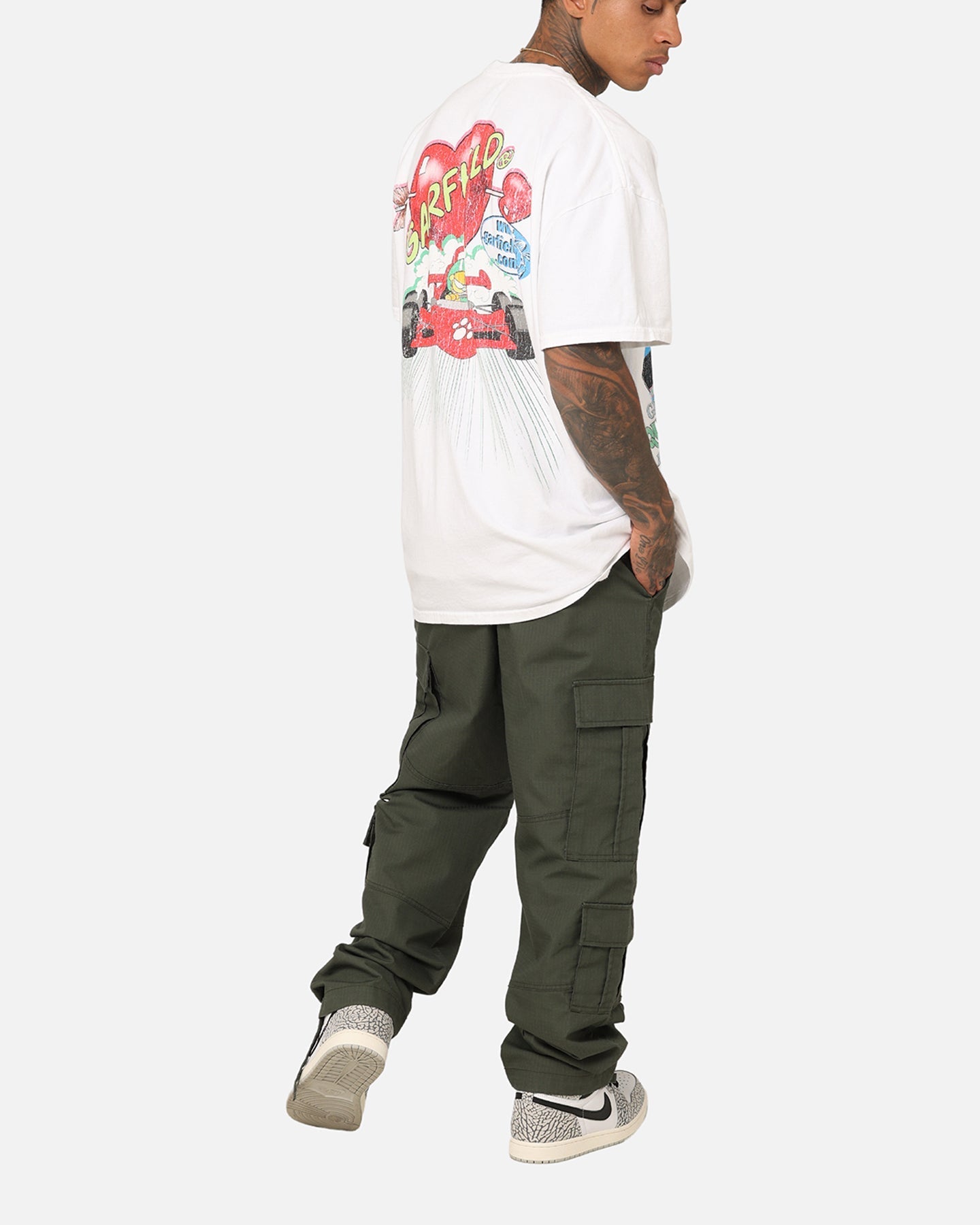 73Studio X Garfield Race Heavyweight T-Shirt White