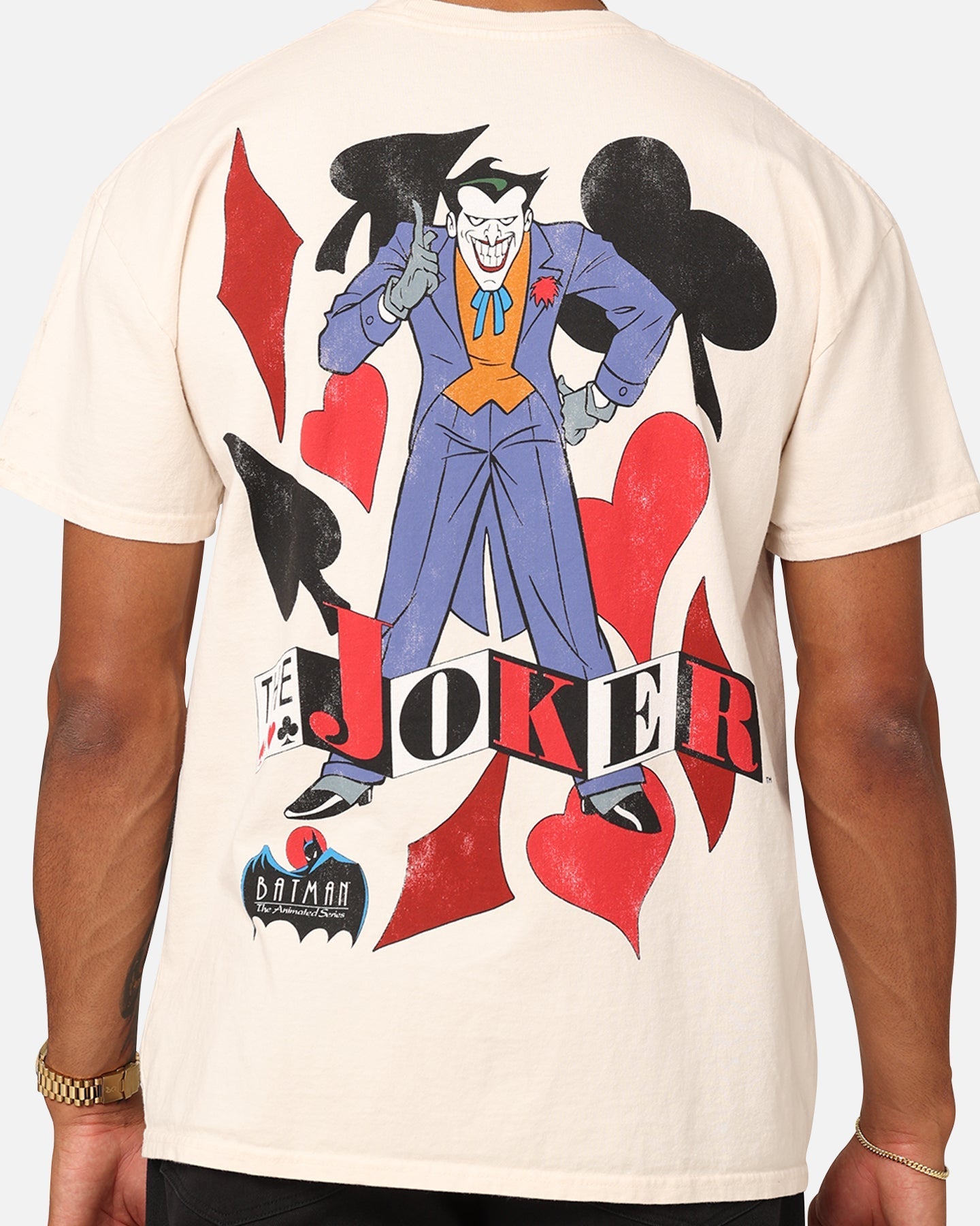 American Thrift X DC Batman The Joker 93 Heavyweight Vintage T-Shirt Off White