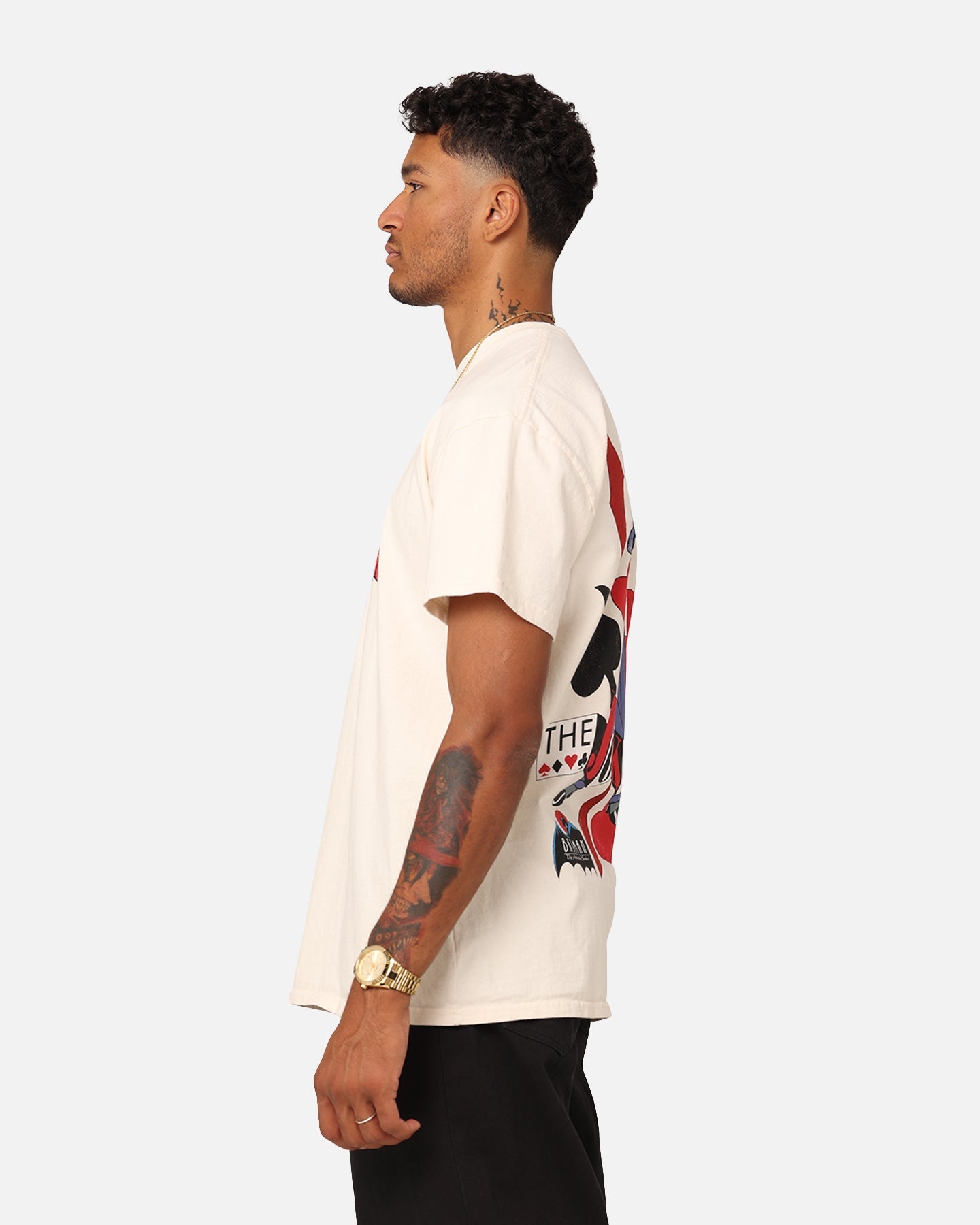 American Thrift X DC Batman The Joker 93 Heavyweight Vintage T-Shirt Off White