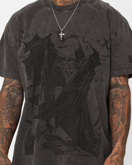 73Studio X DC Batman Issue #423 Noir Heavyweight Vintage T-Shirt Black Wash