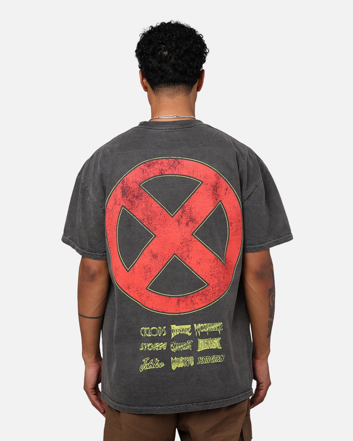 Marvel X-Men The X-Men Heavyweight Vintage T-Shirt Washed Black