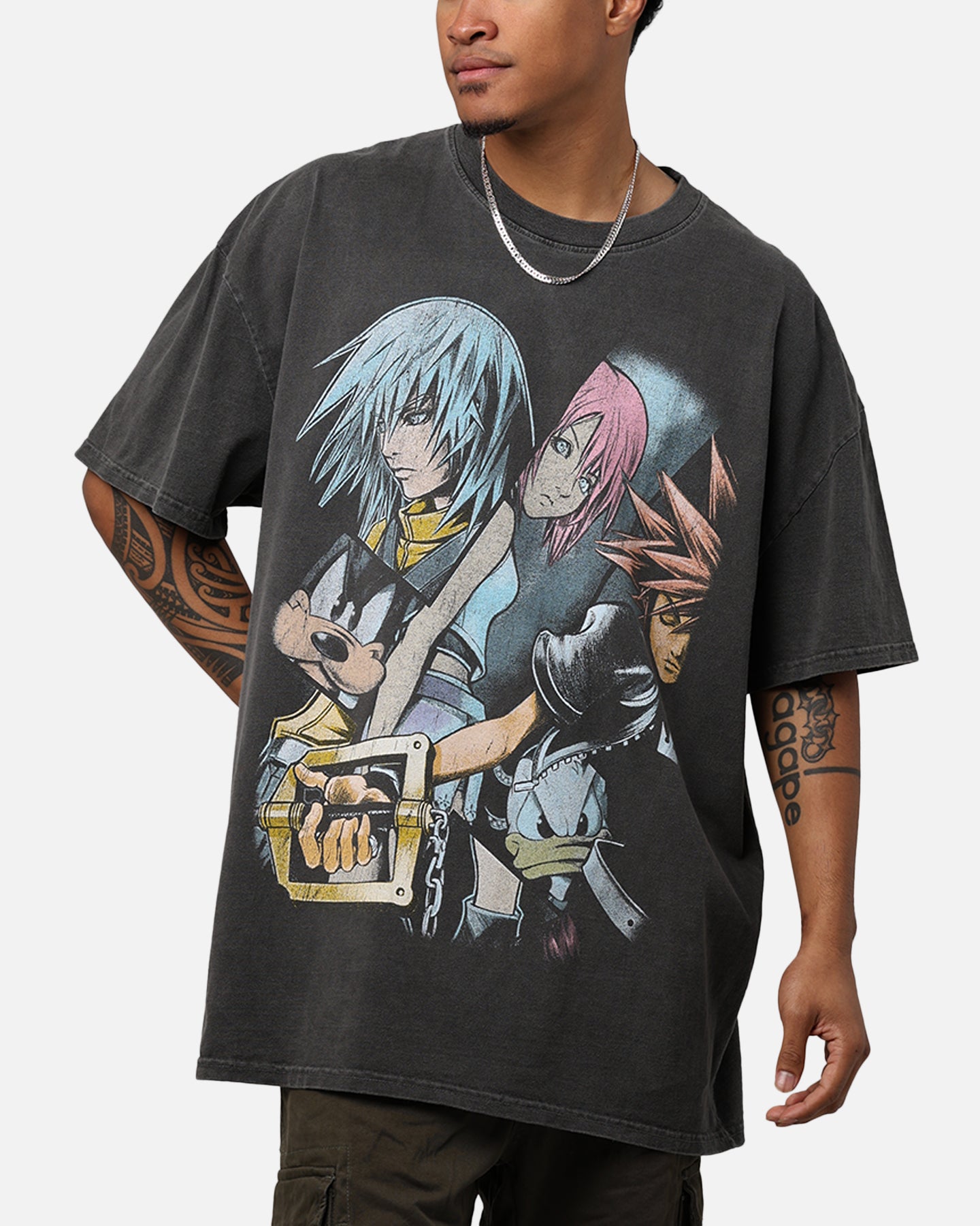 Vintage 73Studio X Kingdom Hearts Poster T-Shirt Black Wash