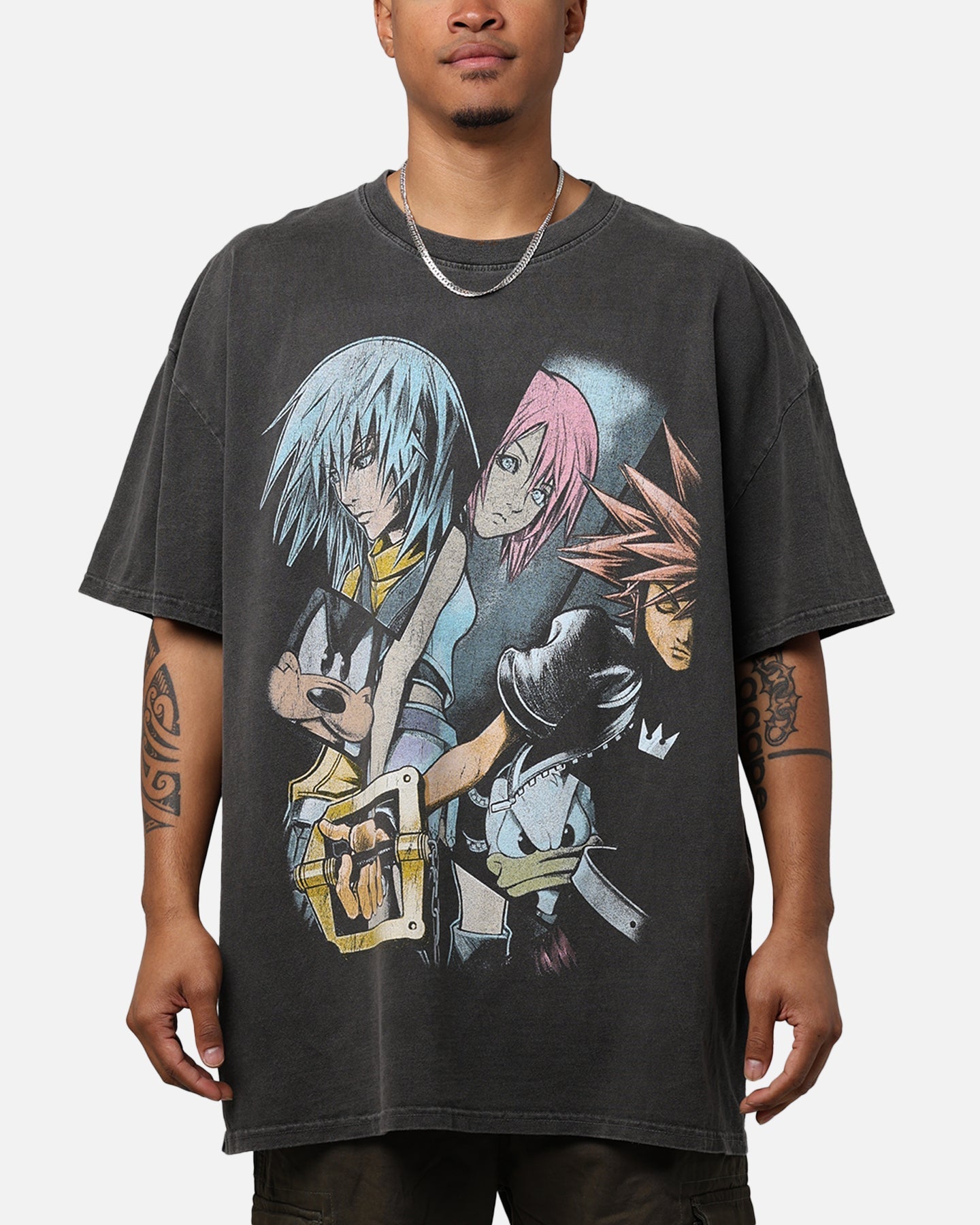 Vintage 73Studio X Kingdom Hearts Poster T-Shirt Black Wash