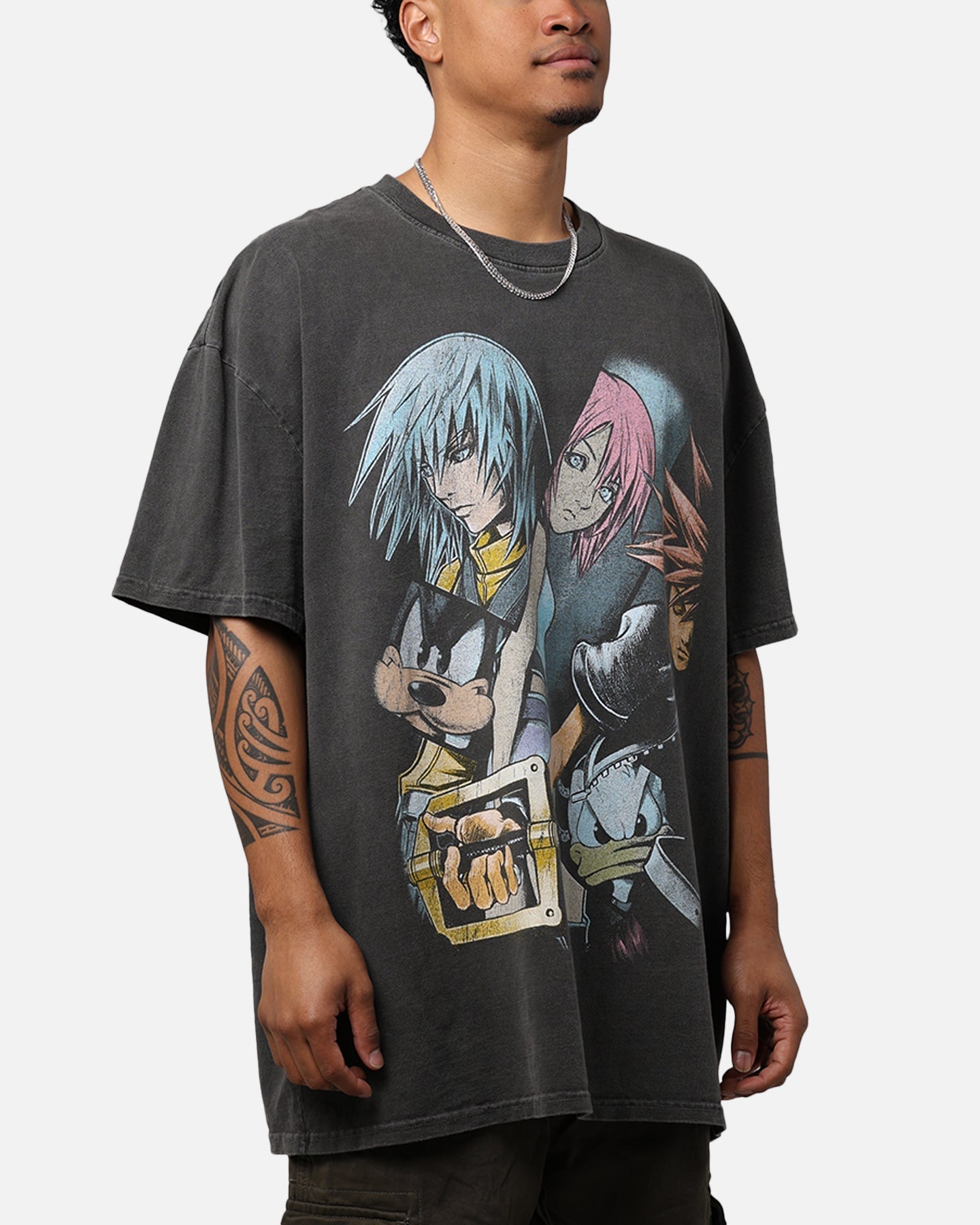 Vintage 73Studio X Kingdom Hearts Poster T-Shirt Black Wash