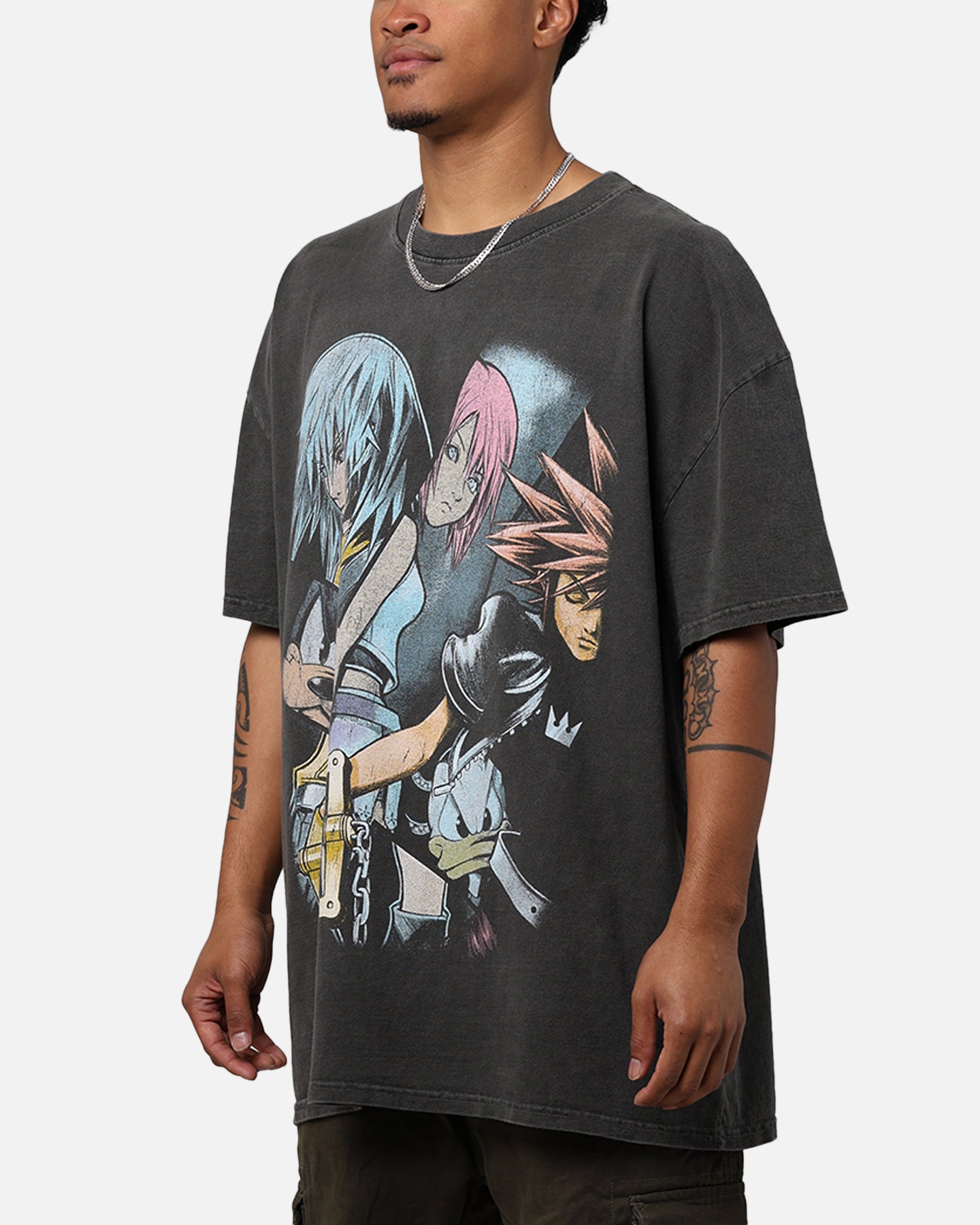 Vintage 73Studio X Kingdom Hearts Poster T-Shirt Black Wash