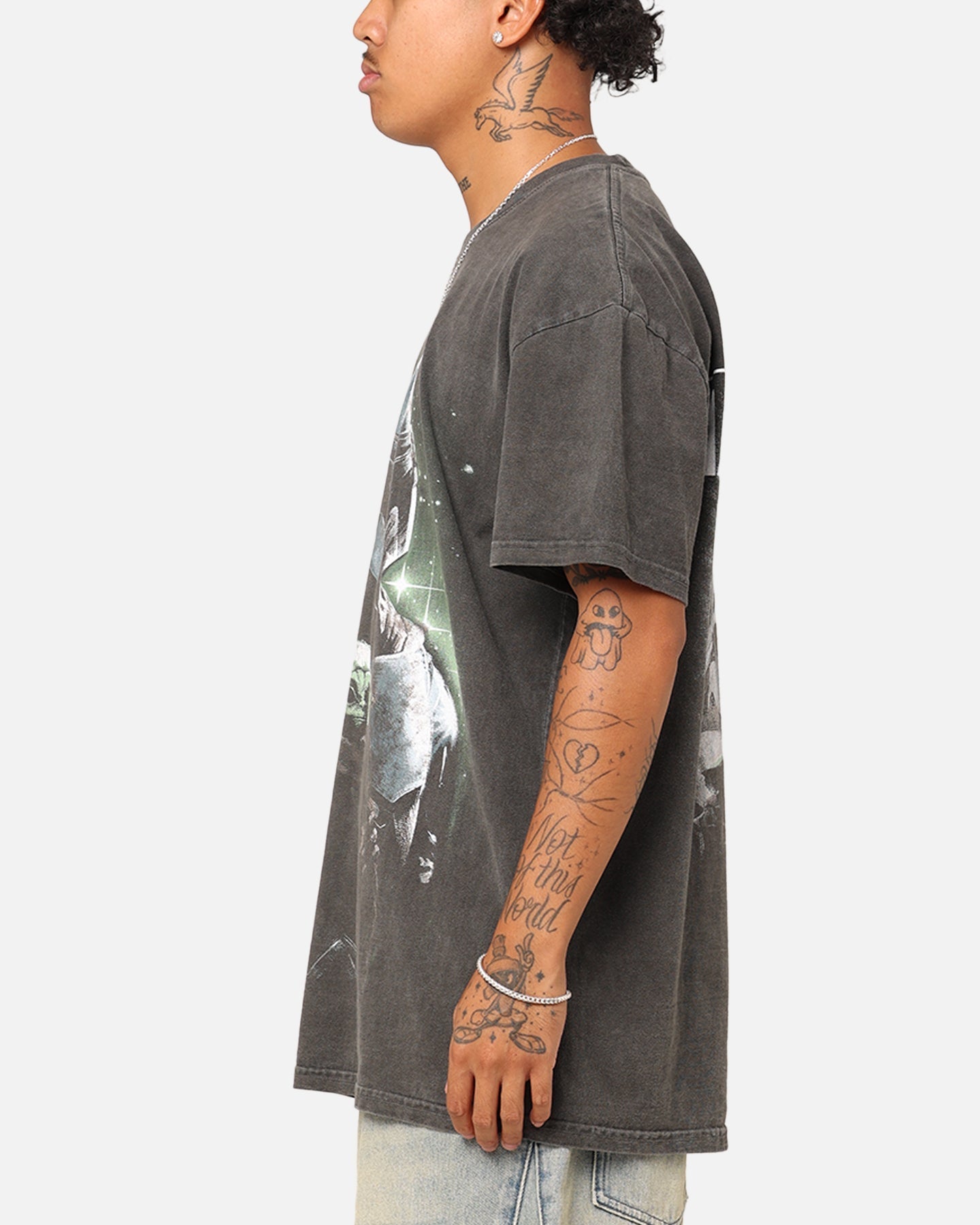 Star Wars The Mandalorian Heavyweight T-Shirt Black Wash