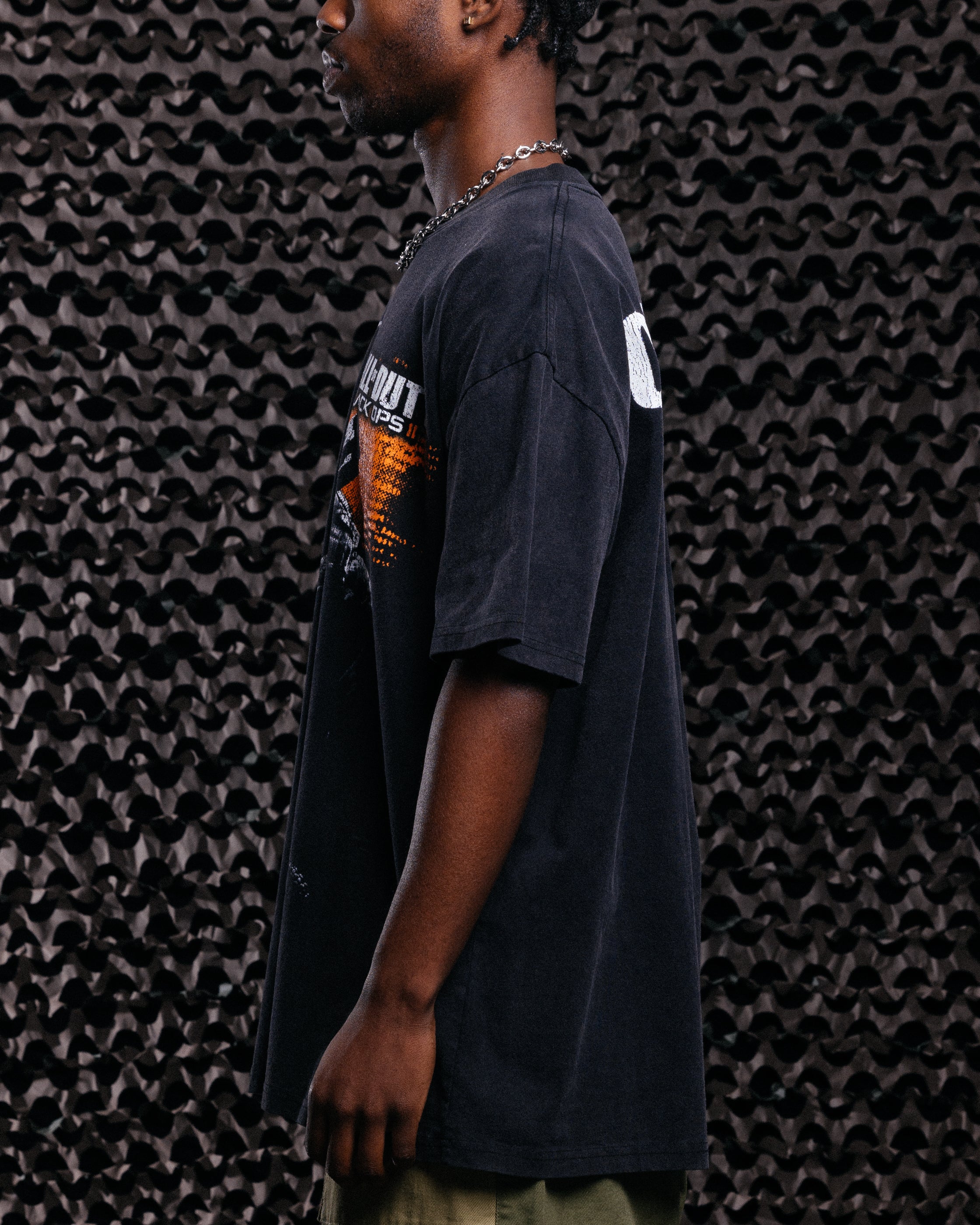 73Studio X Call Of Duty Black Ops 2 Vintage T-Shirt Black Acidwash