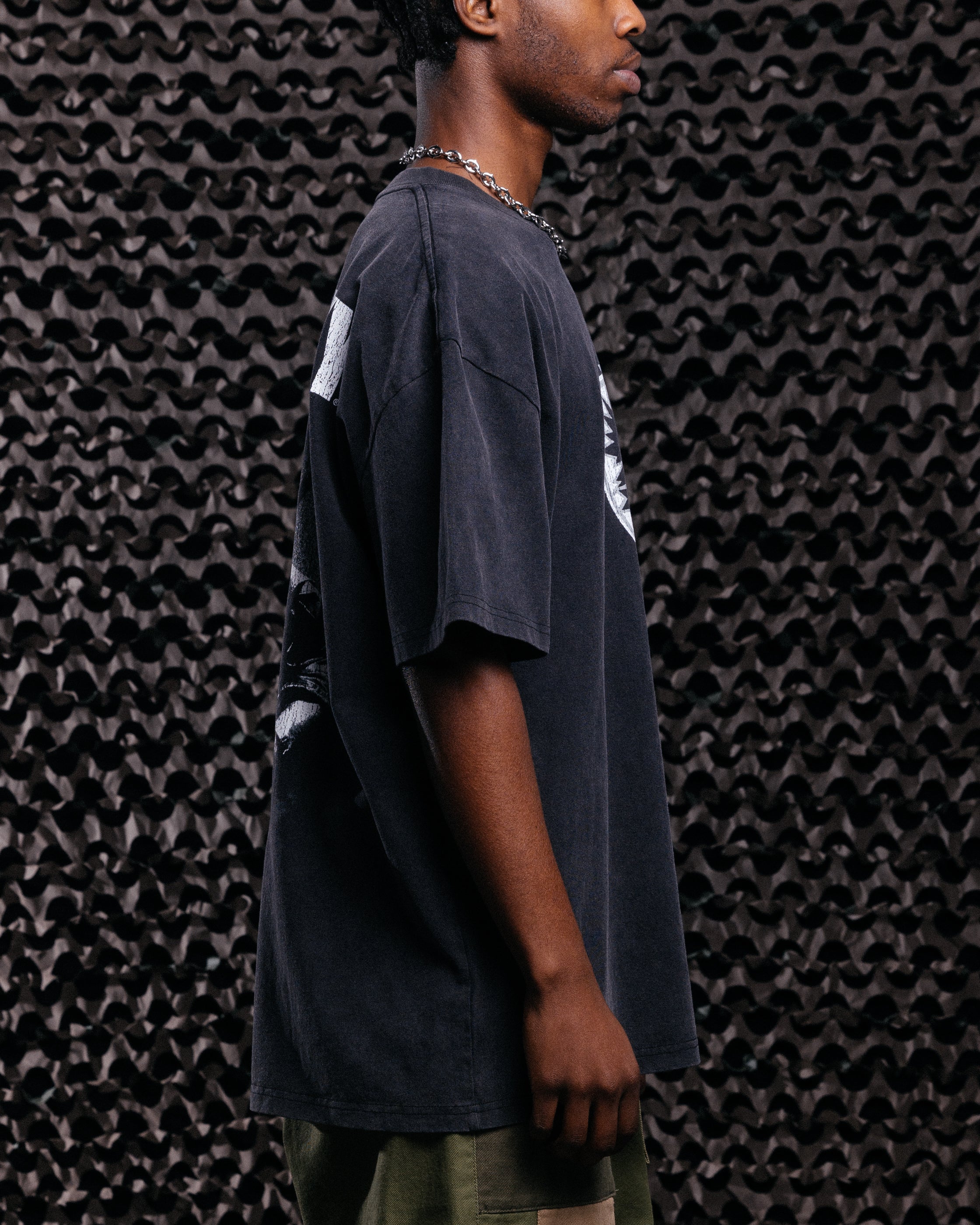 73Studio X Call Of Duty Black Ops Vintage T-Shirt Black Acidwash