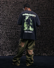 73Studio X Call Of Duty Modern Warfare 2 Vintage T-Shirt Black Acidwash