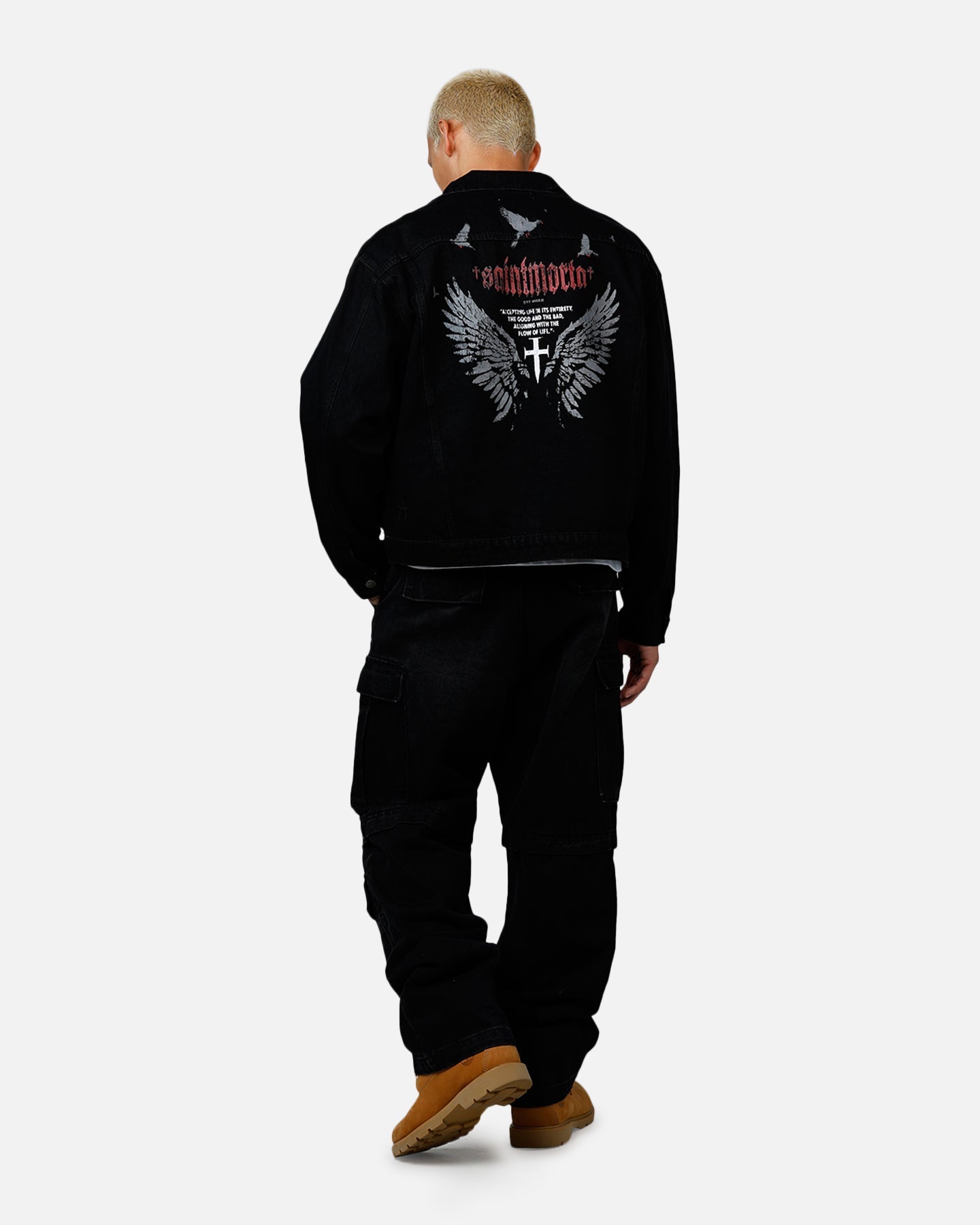 Saint Morta Amorfati Denim Jacket Black Shadow