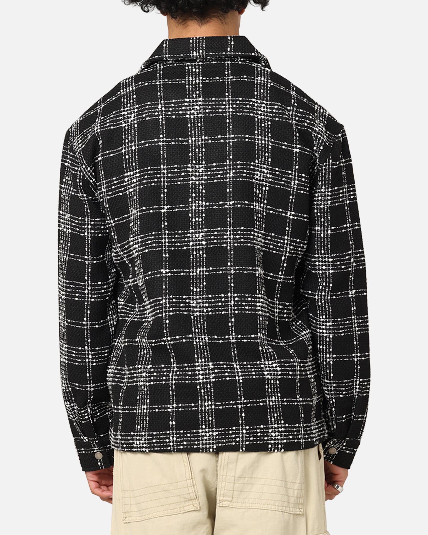 XXIII Boucle Tweed Zip Jacket Black/White
