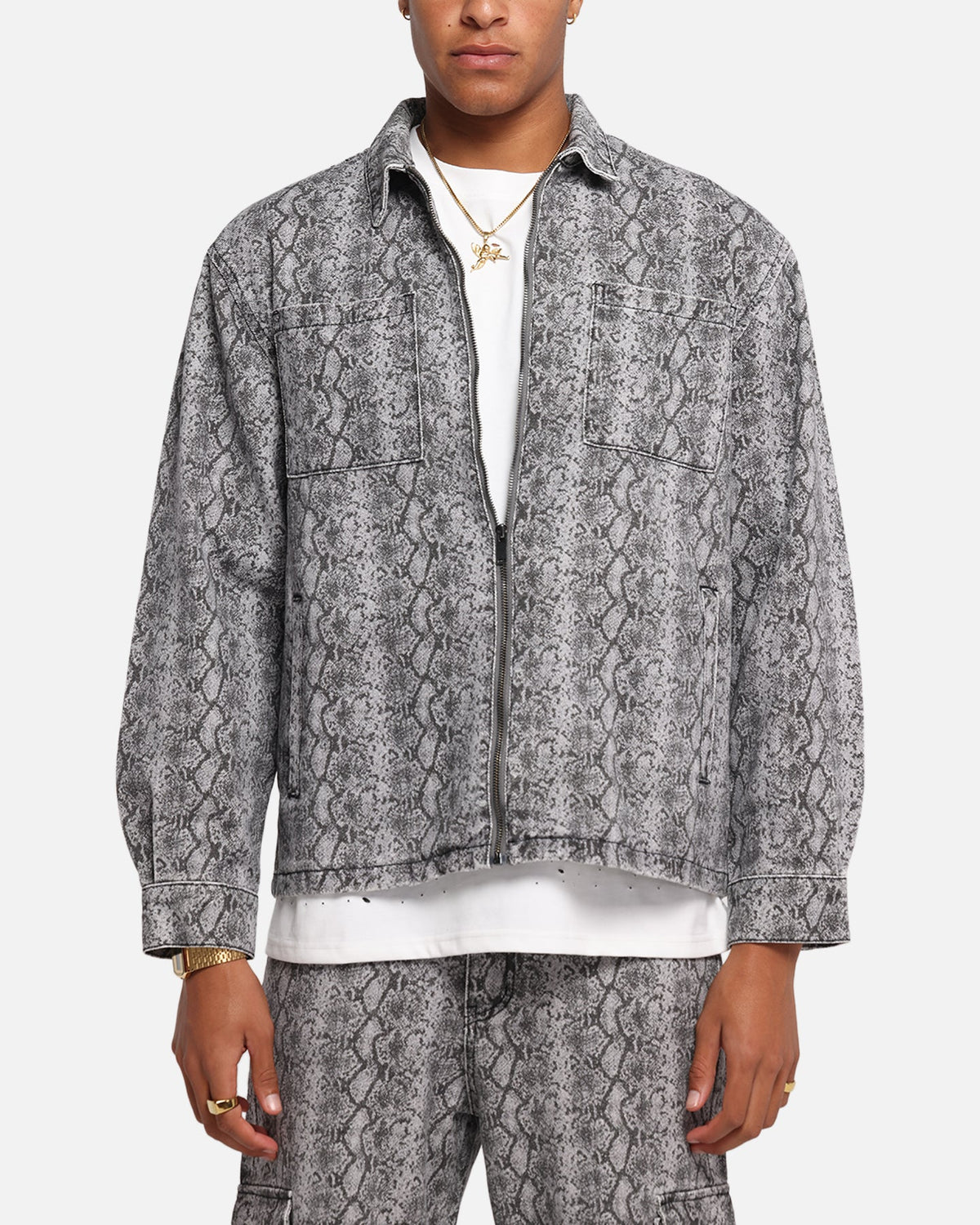 XXIII Snake Skin Jacket Black Snake Print