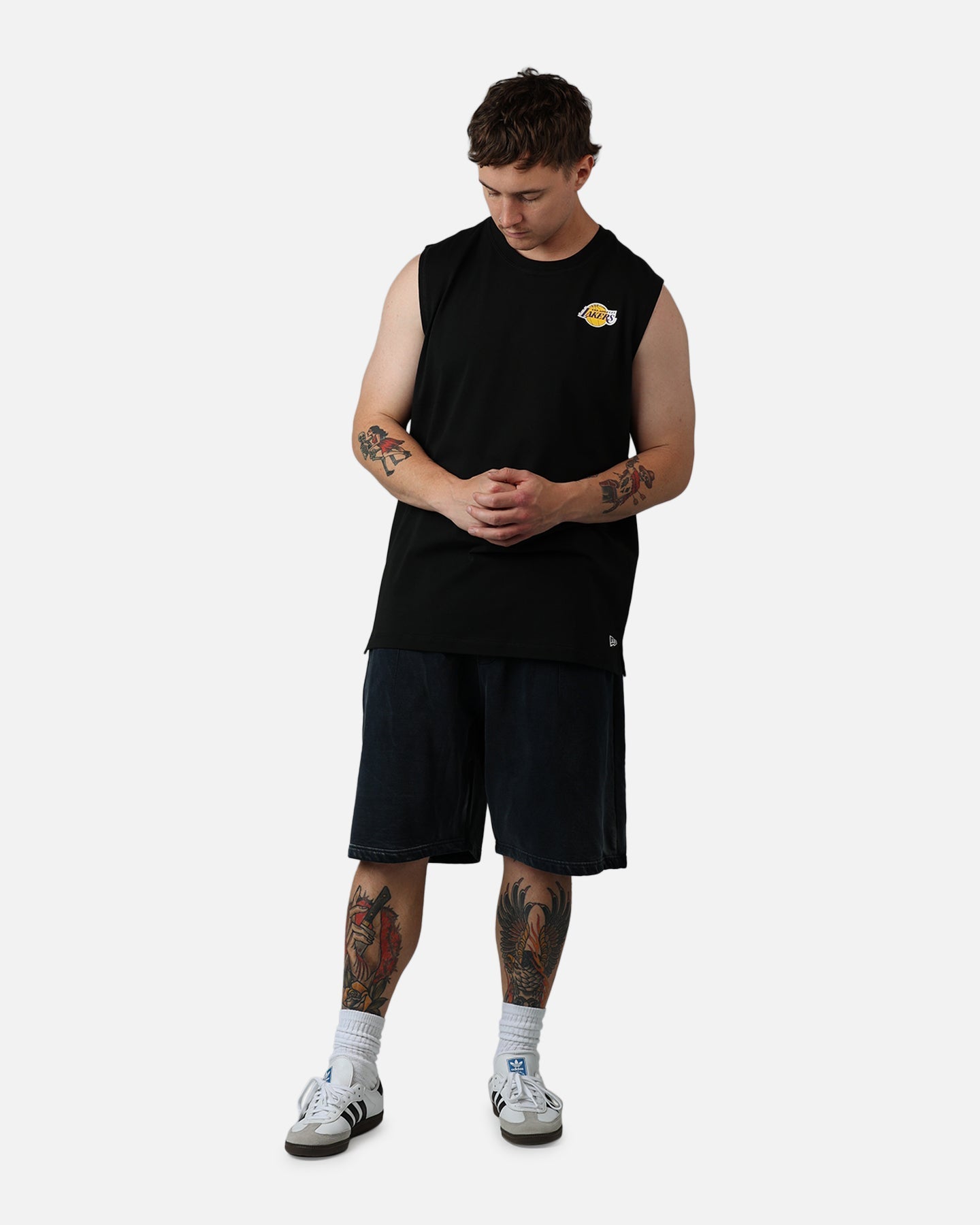 New Era Los Angeles Lakers Muscle T-Shirt Black