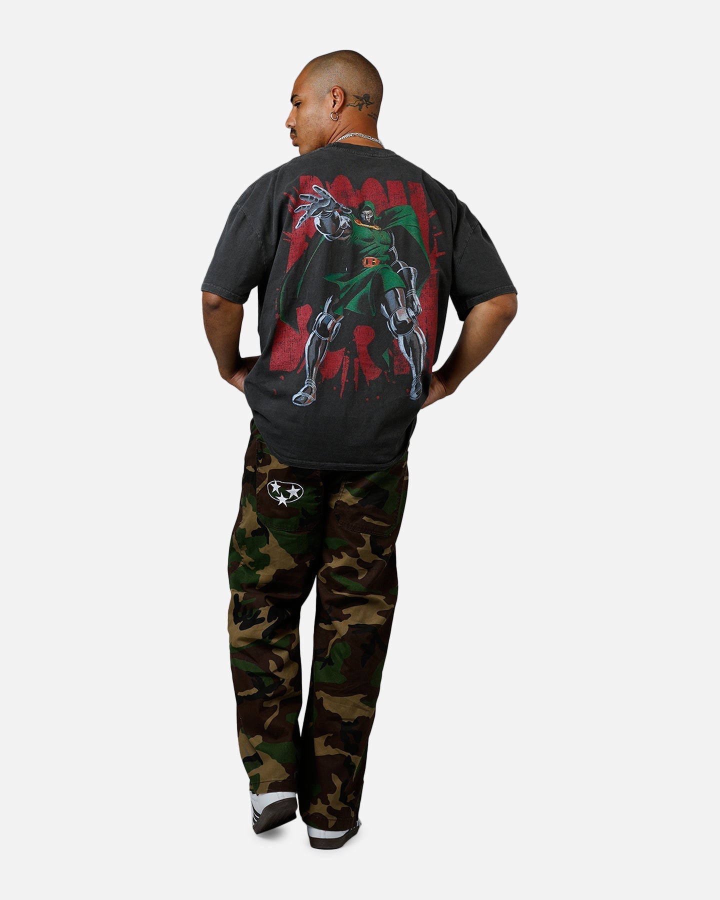 73Studio Marvel Doctor Doom Heavyweight T-Shirt Black Wash