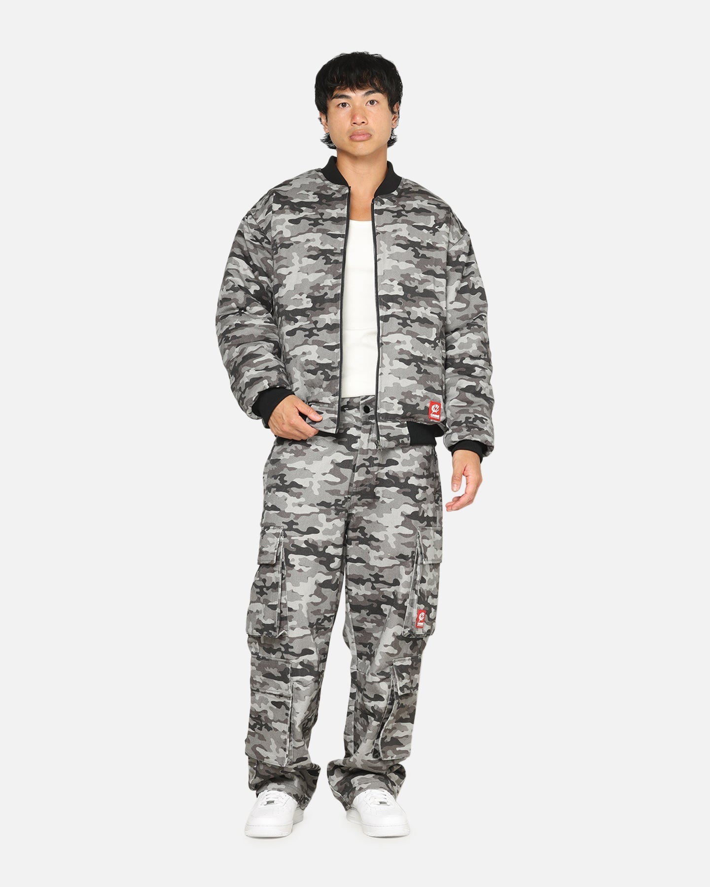 Carre Camo Bomber Jacket Black Camo