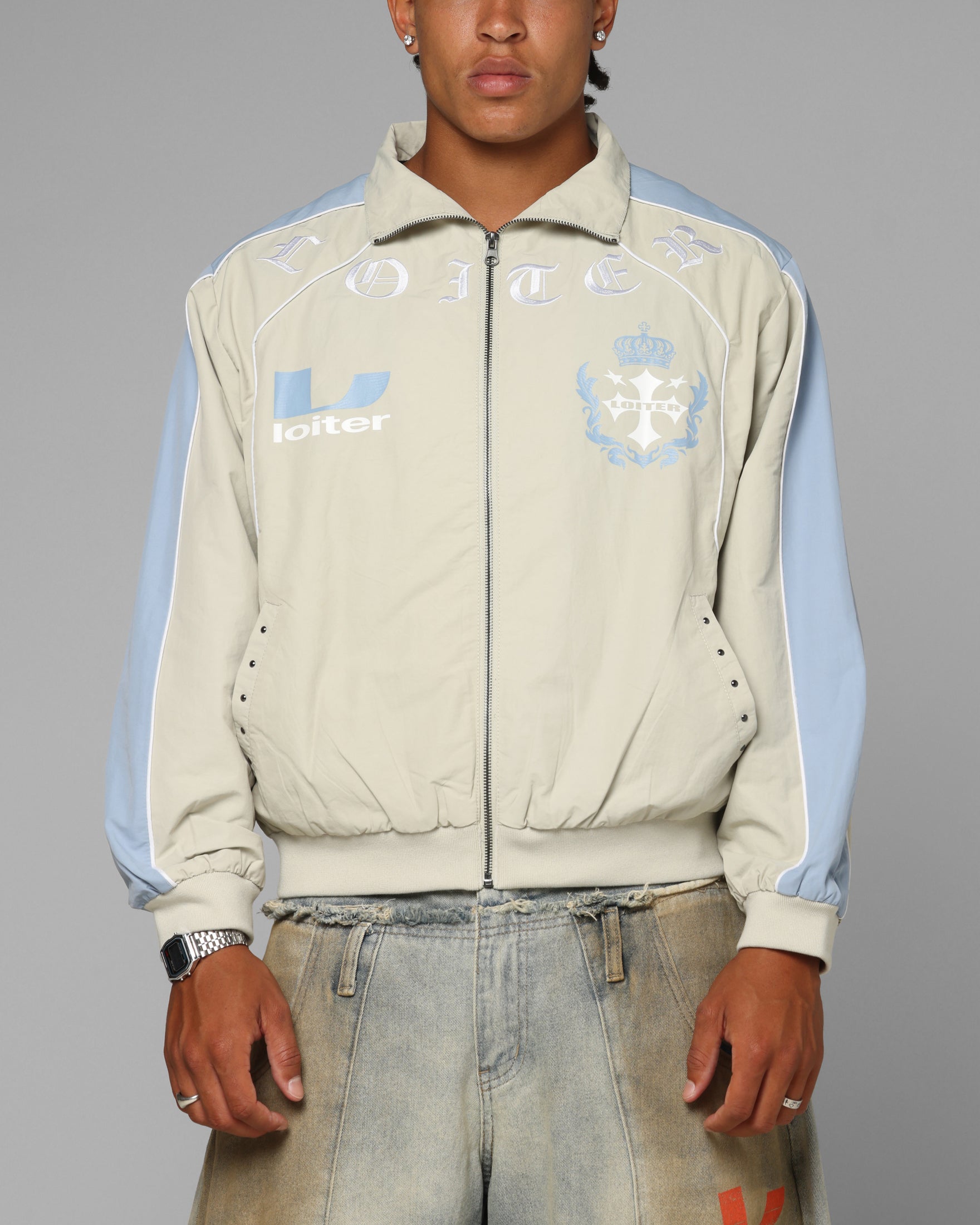 Loiter Imperial Track Jacket Grey