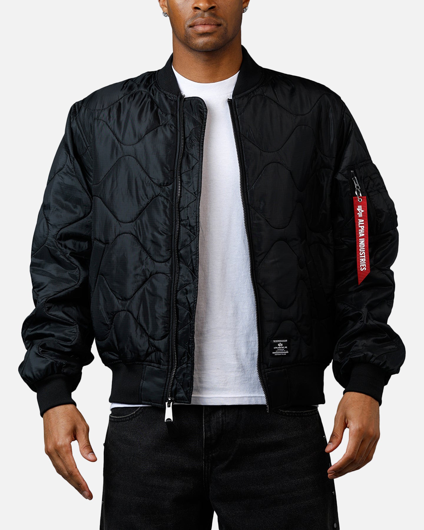 Alpha Industries L-2B Quilted Flight Jacket Black