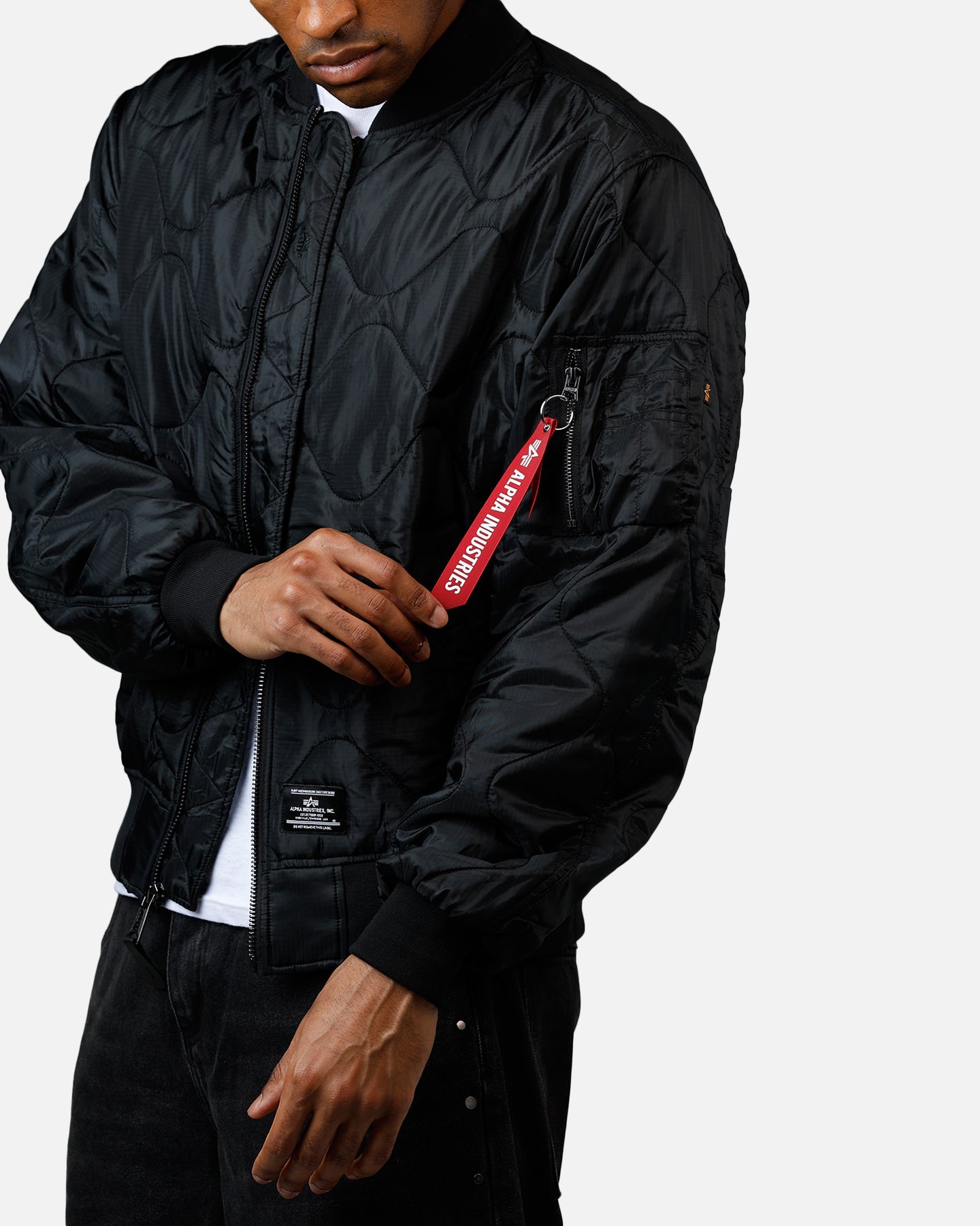 Alpha Industries L-2B Quilted Flight Jacket Black