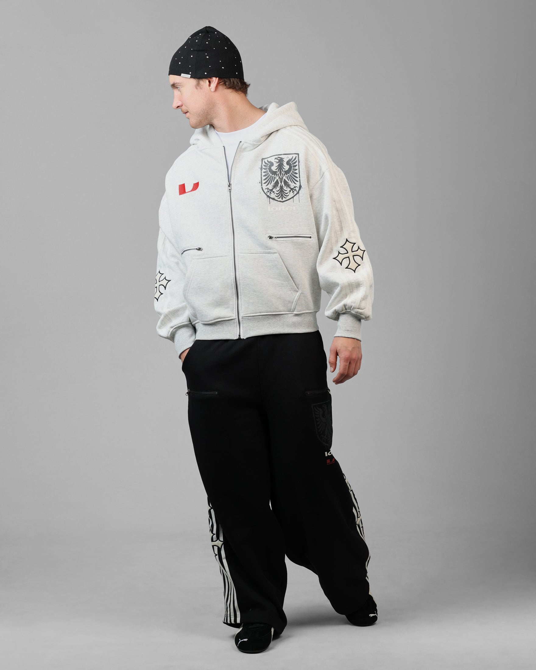 Loiter Imperial Zip Hoodie Grey