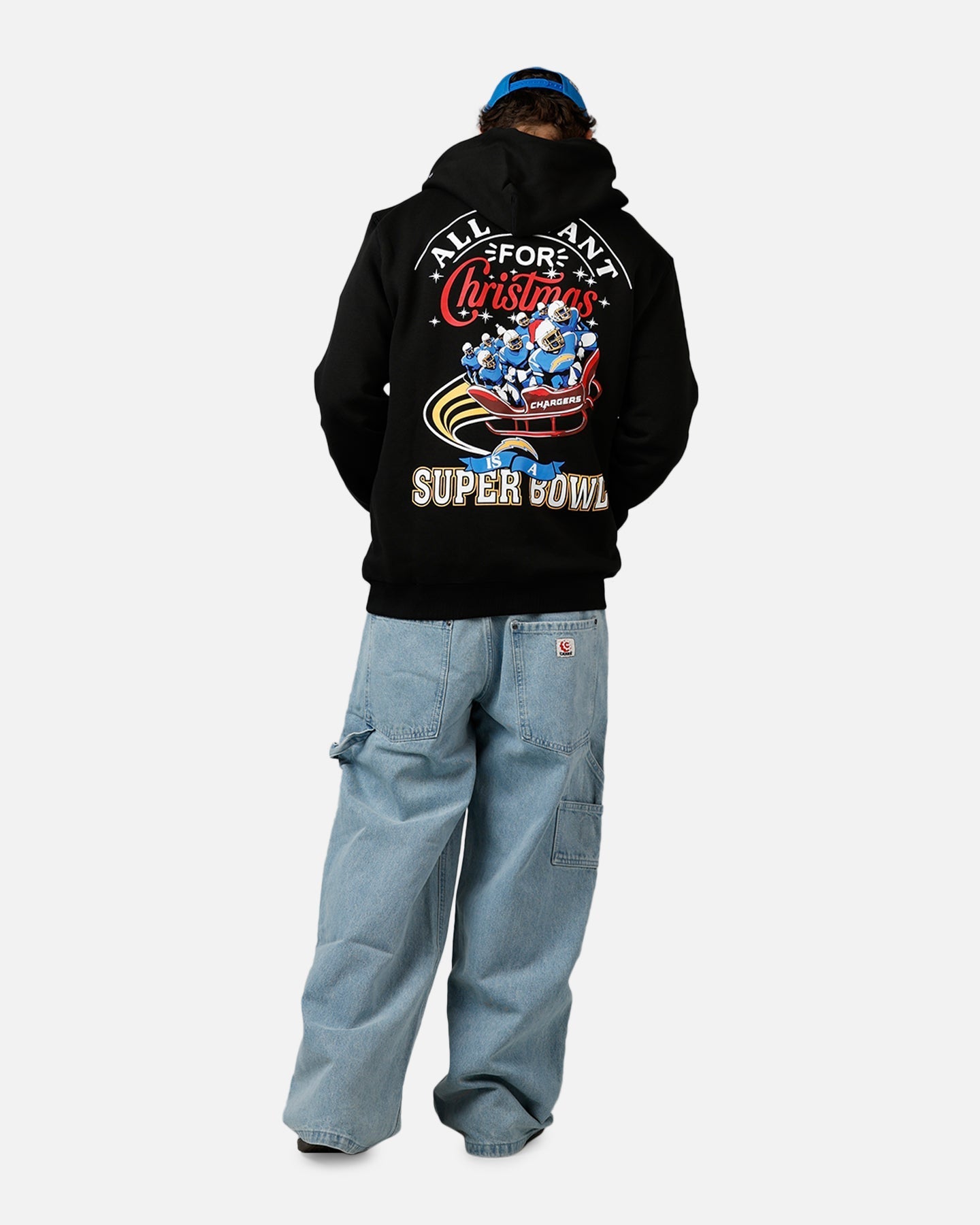 New Era Los Angeles Chargers All I Want For Christmas Hoodie Black