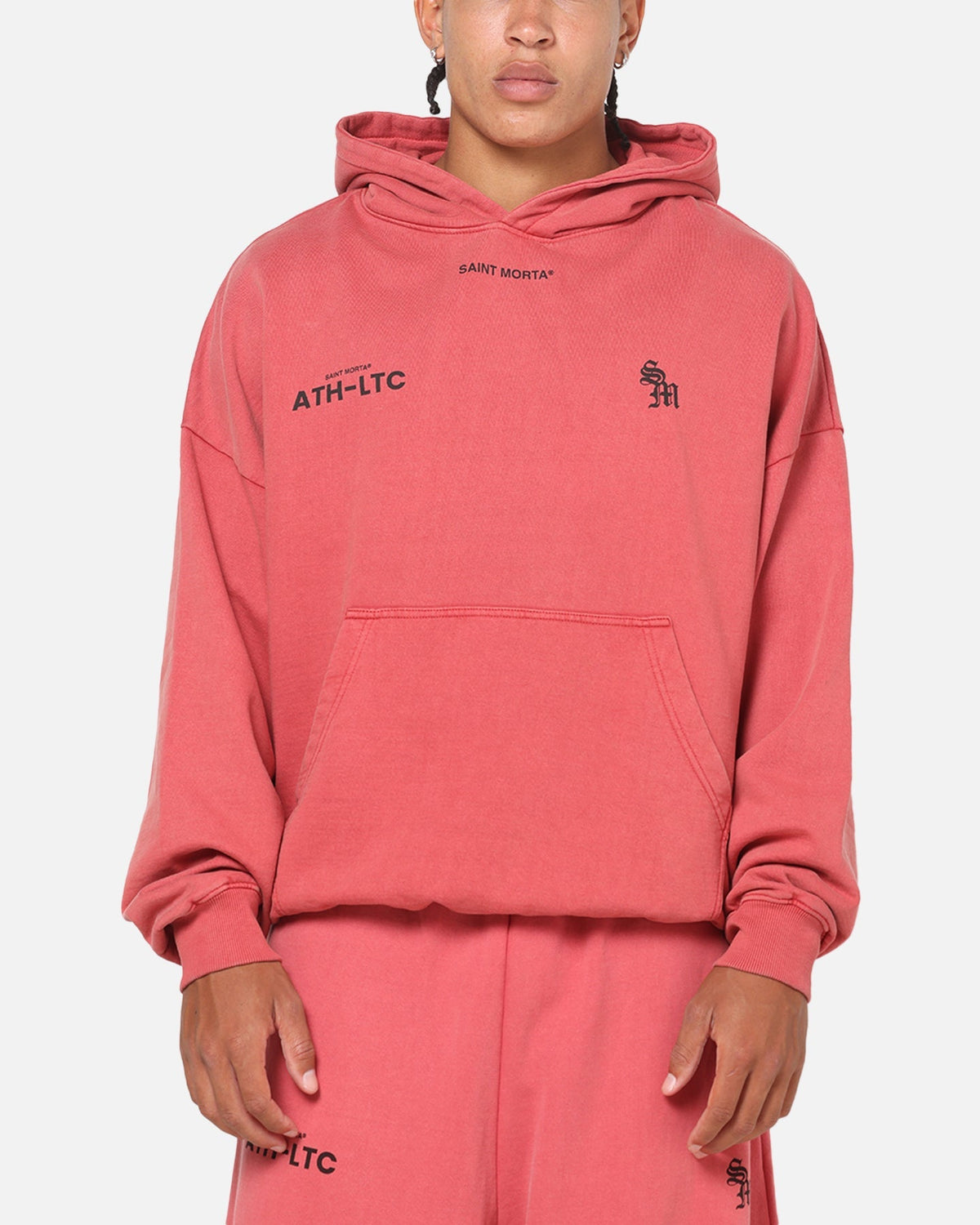 Saint Morta Athltc S2 Boxy Hoodie Pigment Washed