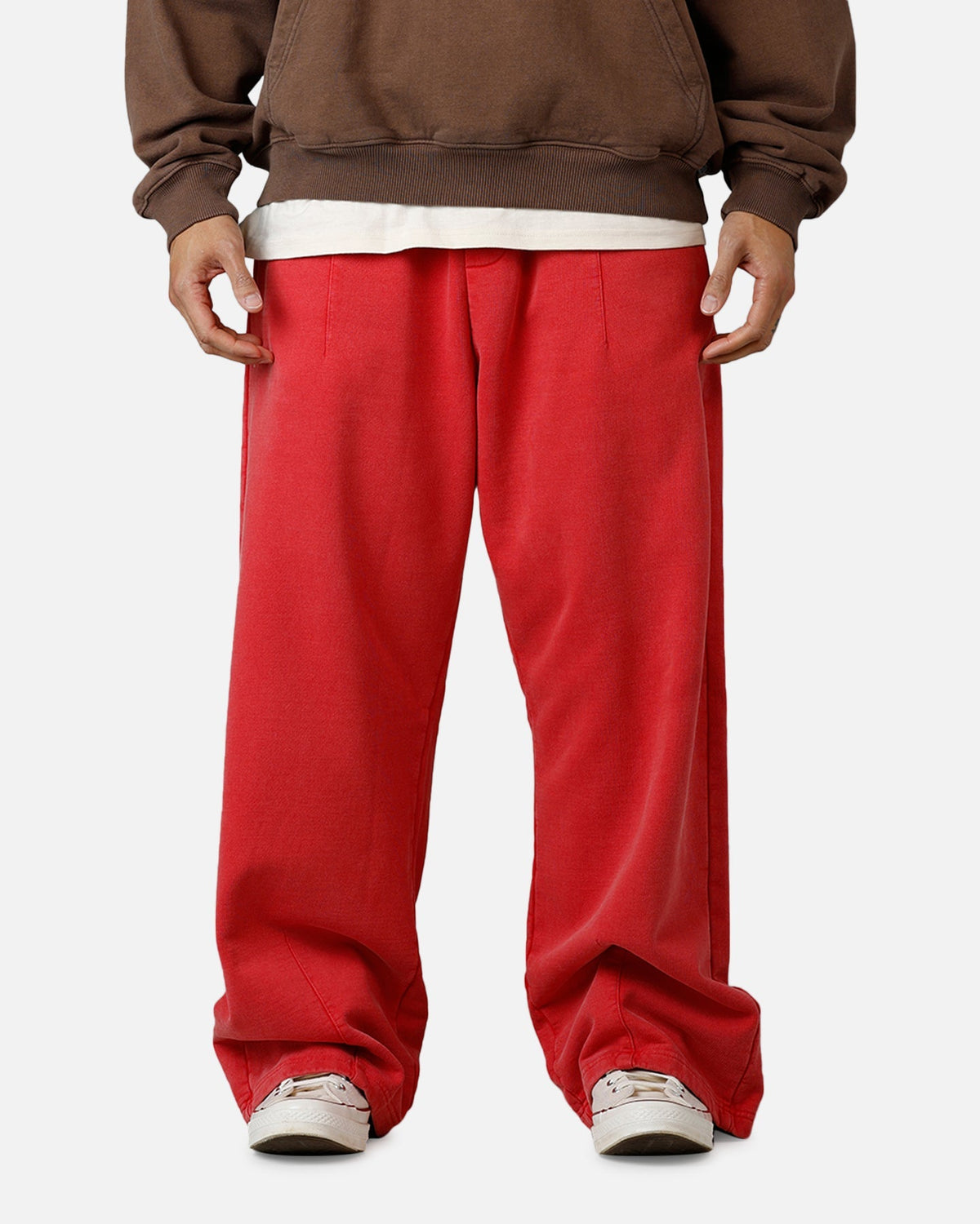 American Thrift Wide Leg Pants Washed Red
