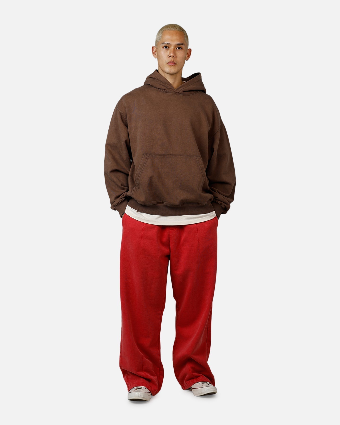 American Thrift Wide Leg Pants Washed Red
