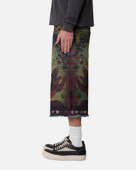 MNML Ultra Baggy Leopard Denim Shorts Multi