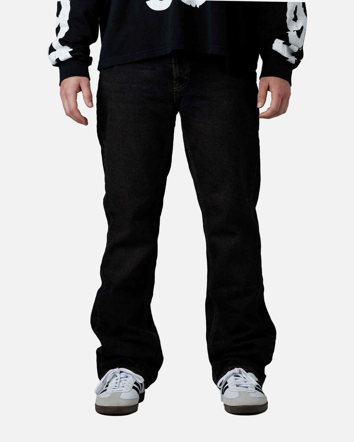 MNML Bootcut Denim Jeans Washed Brown