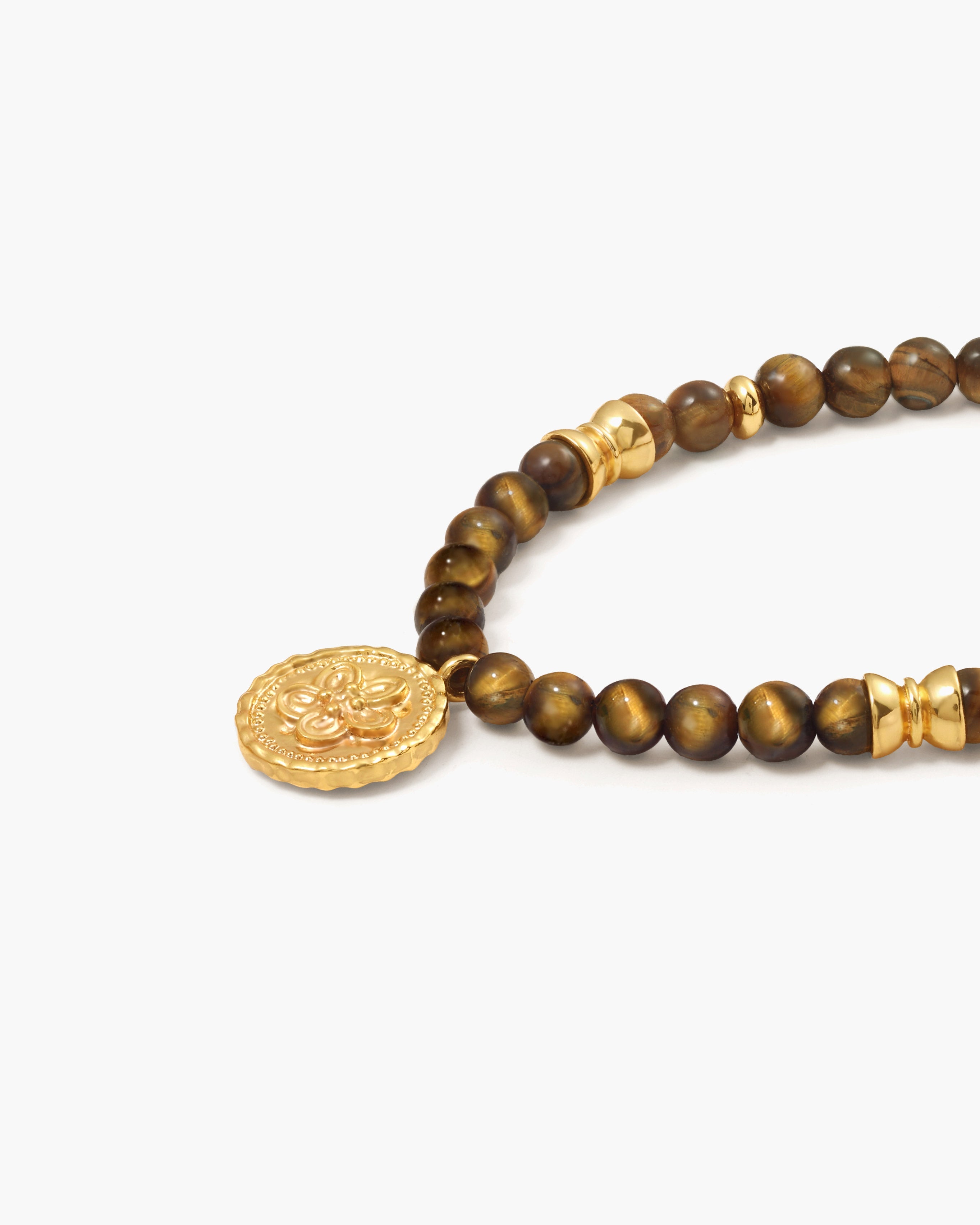 Tiger's Eye Coin Bracelet
