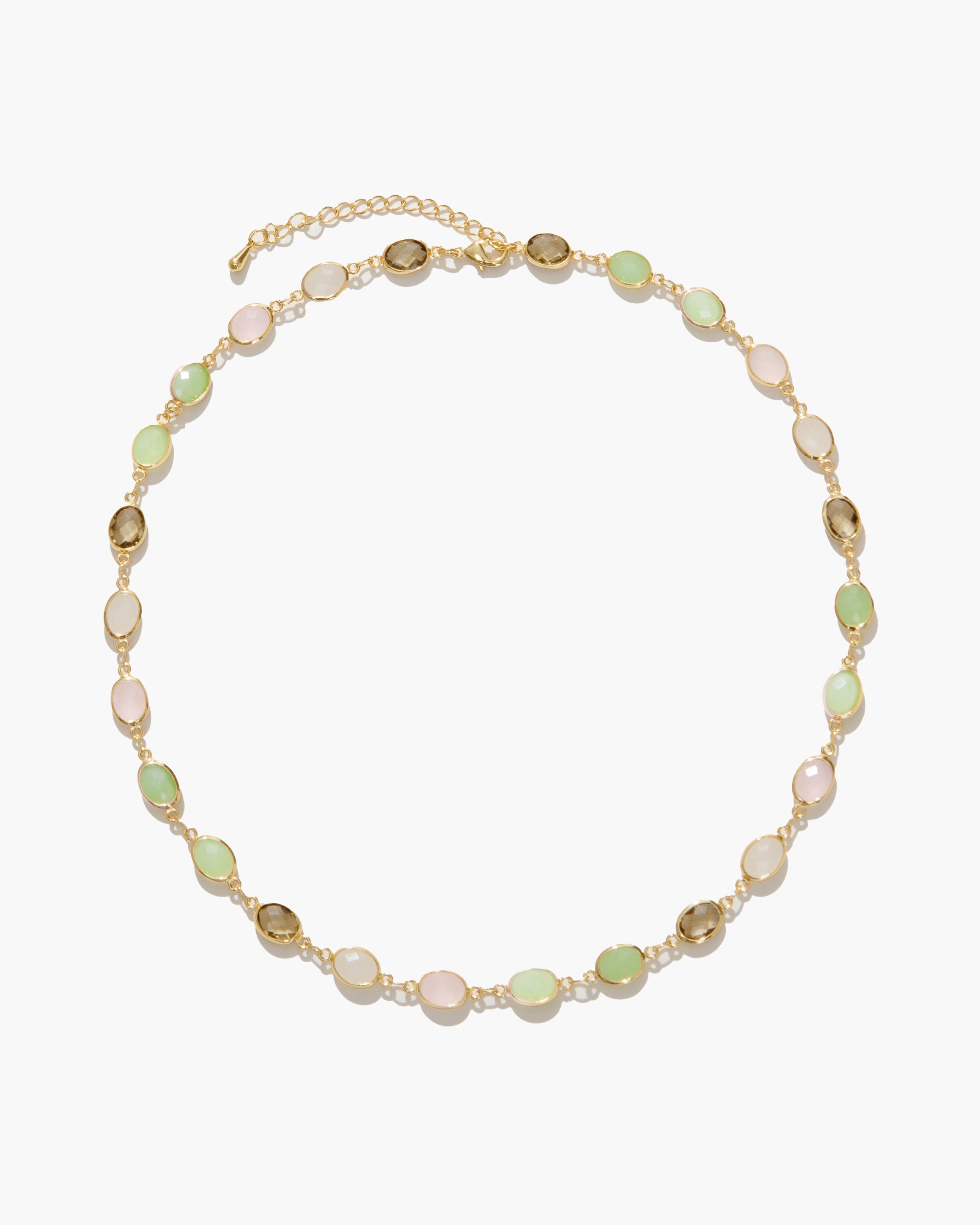 Whimsical Romance Stone Necklace in Silver