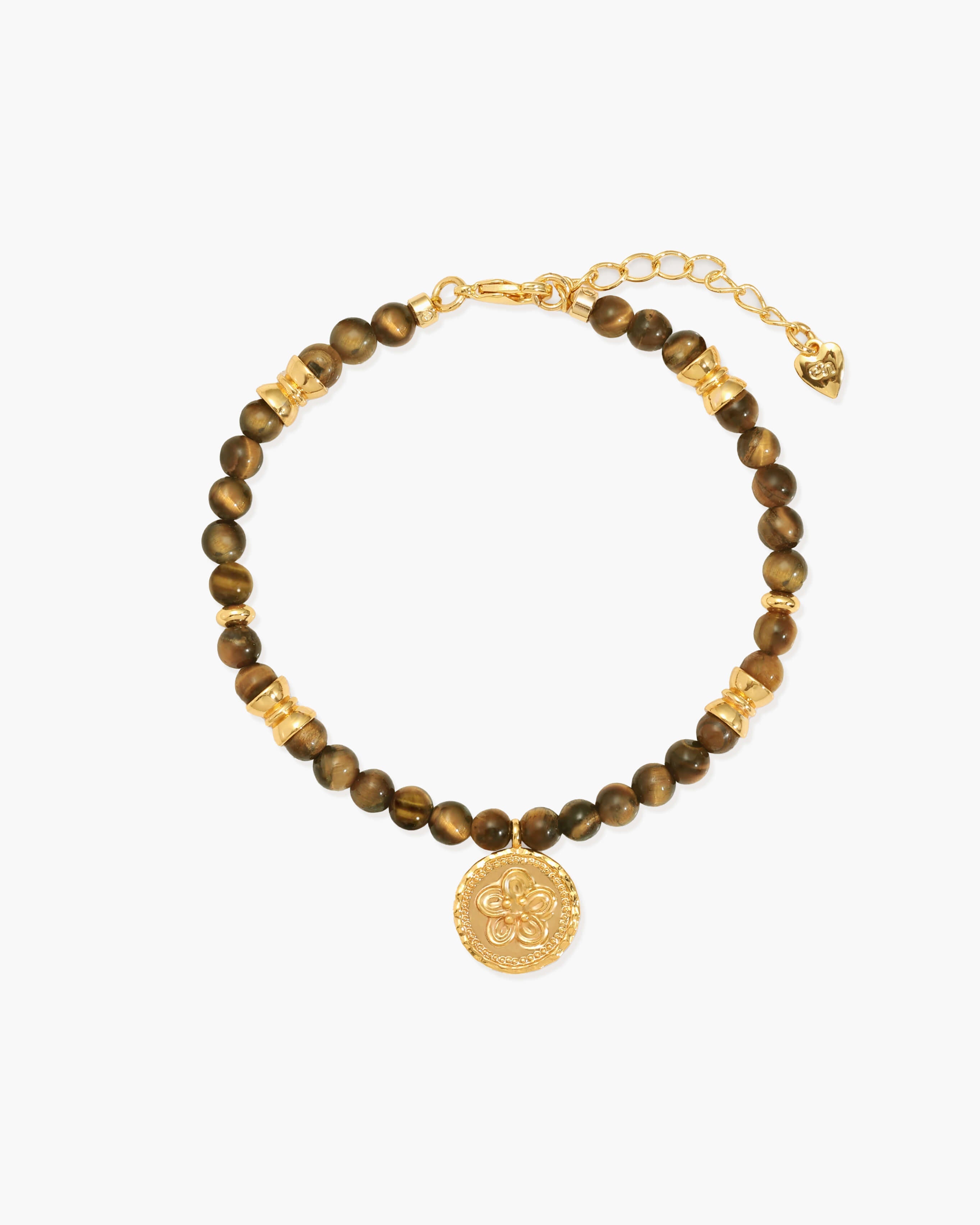 Tiger's Eye Coin Bracelet