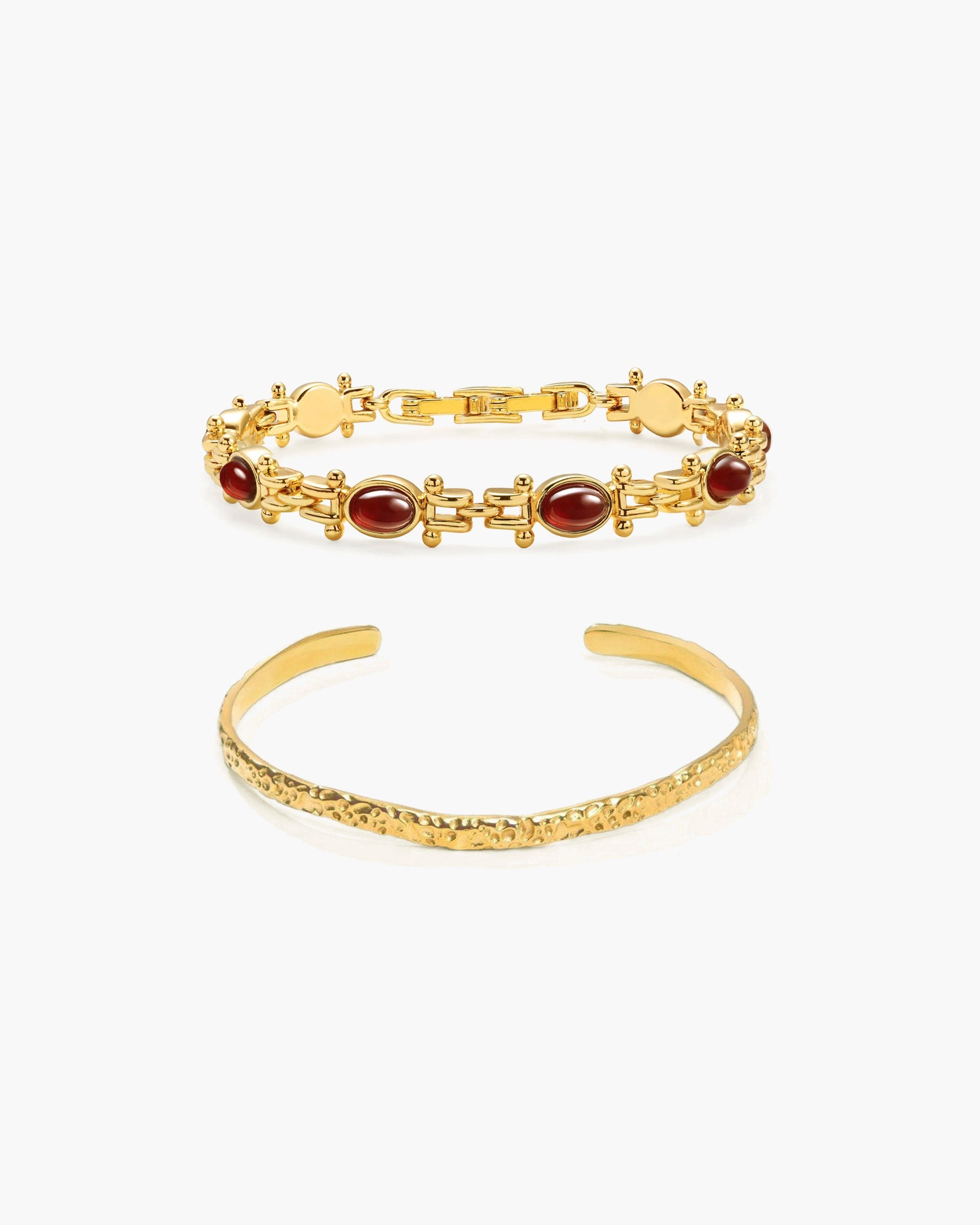 Tess's Treasure Carnelian Bracelet Set